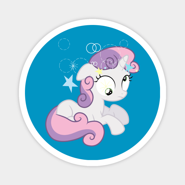 Dizzy Sweetie Belle Magnet by CloudyGlow